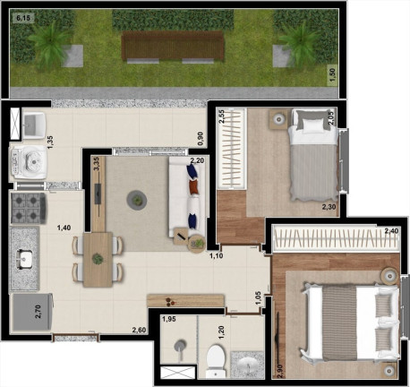 Imagem Apartamento com 2 Quartos à Venda, 33 m² em Jabaquara - São Paulo