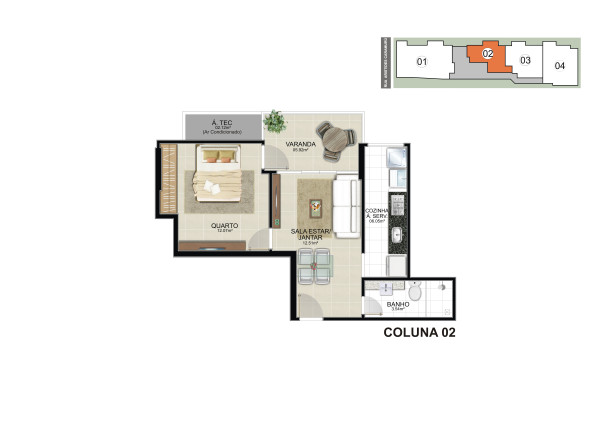 Imagem Imóvel com 1 Quarto à Venda, 44 m² em Muquiçaba - Guarapari