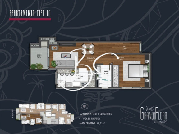 Imagem Apartamento com 1 Quarto à Venda, 93 m² em Centro - Canela