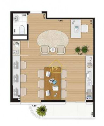 Imagem Sala Comercial à Venda, 43 m² em Valongo - Santos