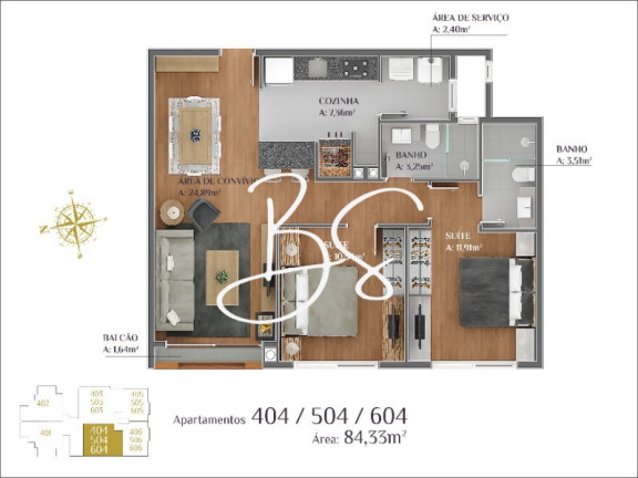 Imagem Apartamento com 1 Quarto à Venda, 58 m² em Lagos Do Bosque - Gramado