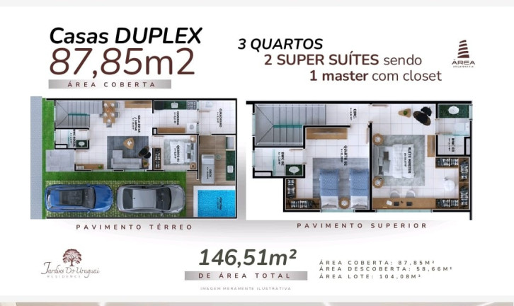 Imagem Casa de Condomínio com 3 Quartos à Venda, 146 m² em Uruguai - Teresina Imagem Casa de Condomínio com 3 Quartos à Venda, 146 m² em Uruguai - Teresina