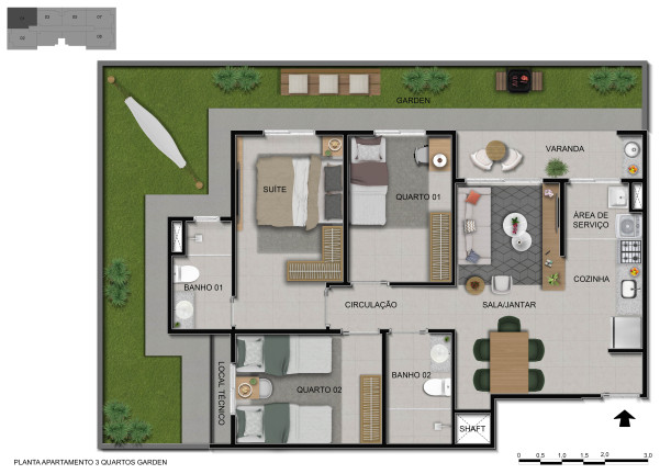 Imagem Cobertura com 3 Quartos à Venda, 132 m² em Sobradinho - Brasília