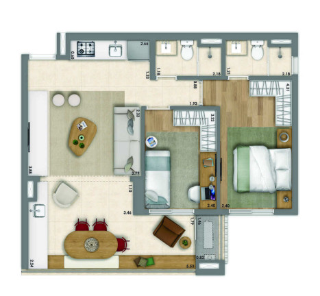 Imagem Apartamento com 2 Quartos à Venda, 61 m² em Vila Mariana - São Paulo