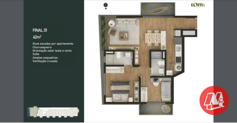 Imagem Apartamento com 1 Quarto à Venda, 90 m² em Bom Fim - Porto Alegre