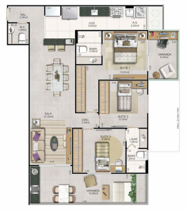 Imagem Imóvel com 3 Quartos à Venda, 109 m² em Piratininga - Niterói