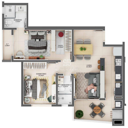 Imagem Apartamento com 2 Quartos à Venda, 74 m² em Fazenda - Itajaí