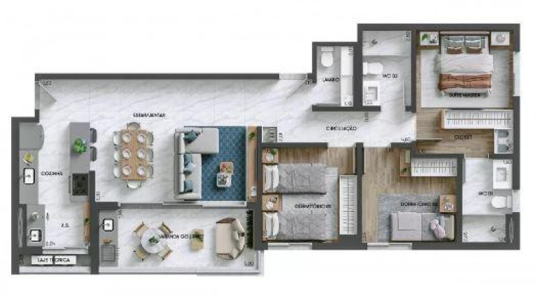 Imagem Apartamento com 2 Quartos à Venda, 83 m² em Edifício Highline Park Planeta - Sorocaba