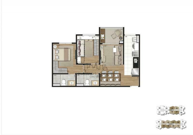 Imagem Apartamento com 2 Quartos à Venda, 55 m² em Mooca - São Paulo Imagem Apartamento com 2 Quartos à Venda, 55 m² em Mooca - São Paulo