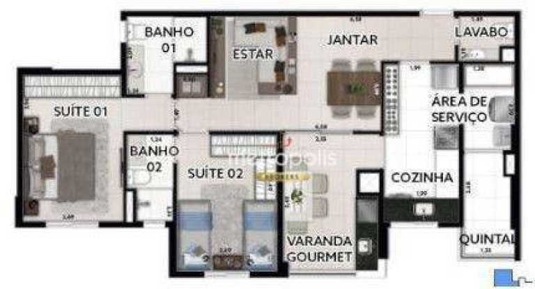 Imagem Apartamento com 2 Quartos à Venda, 83 m² em Fundação - São Caetano Do Sul