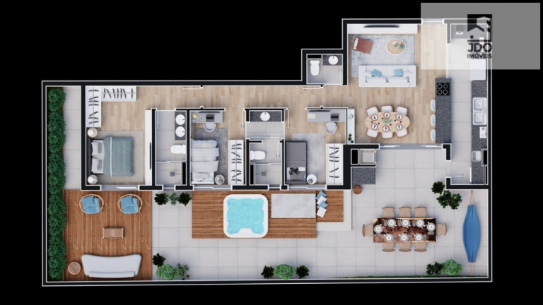 Imagem Apartamento com 3 Quartos à Venda, 173 m² em Boa Vista - Curitiba