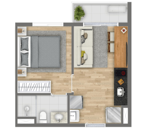 Imagem Apartamento com 1 Quarto à Venda, 26 m² em Campo Belo - São Paulo Imagem Apartamento com 1 Quarto à Venda, 26 m² em Campo Belo - São Paulo
