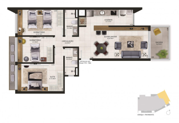 Imagem Apartamento com 3 Quartos à Venda, 102 m² em Torres - Torres