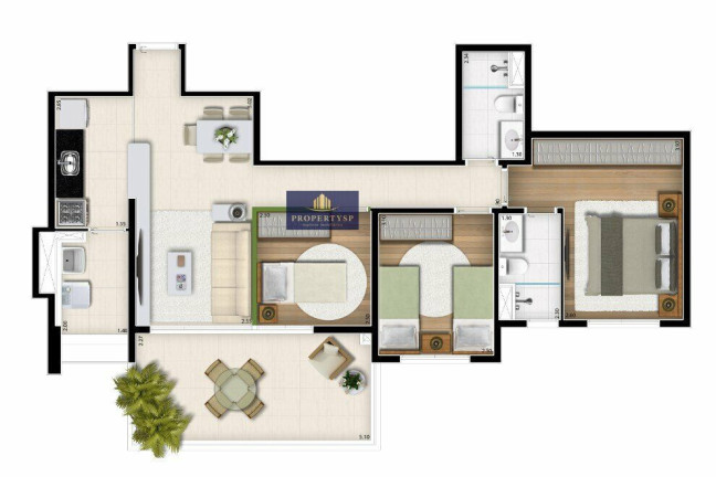 Imagem Apartamento com 3 Quartos à Venda, 79 m² em Sumaré - São Paulo