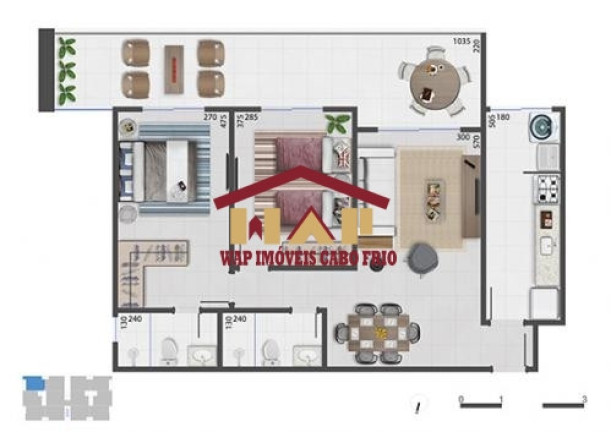 Imagem Apartamento com 2 Quartos à Venda, 80 m² em Jardim Excelsior - Cabo Frio