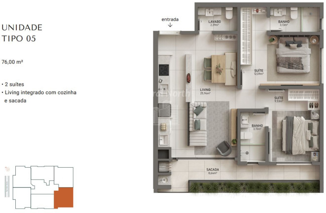 Imagem Apartamento com 2 Quartos à Venda, 76 m² em São Judas - Itajaí Imagem Apartamento com 2 Quartos à Venda, 76 m² em São Judas - Itajaí