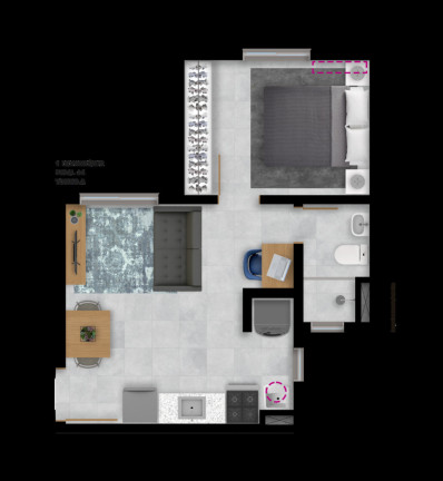 Imagem Imóvel com 1 Quarto à Venda, 23 m² em Hípica - Porto Alegre