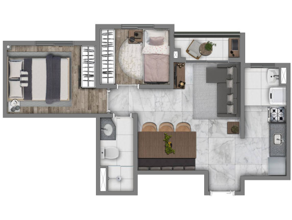 Imagem Apartamento com 2 Quartos à Venda, 45 m² em Cachoeirinha Zona Norte - São Paulo