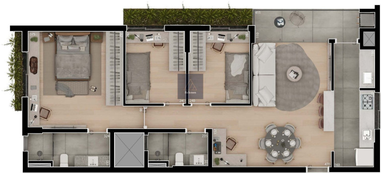 Imagem Apartamento com 3 Quartos à Venda, 89 m² em Boa Vista - Curitiba
