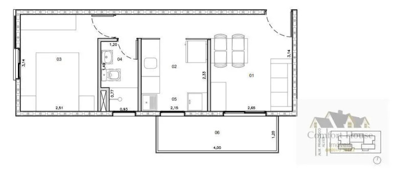 Imagem Apartamento com 1 Quarto à Venda, 33 m² em Jardim - Santo André