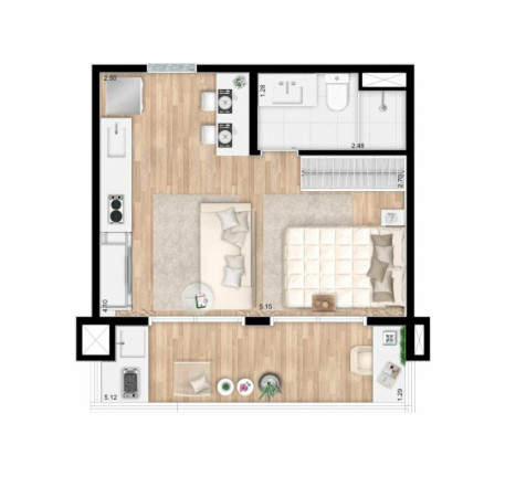 Imagem Apartamento com 1 Quarto à Venda, 33 m² em Alto Da Boa Vista - São Paulo