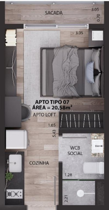 Imagem Apartamento com 1 Quarto à Venda, 27 m² em Tambauzinho - João Pessoa