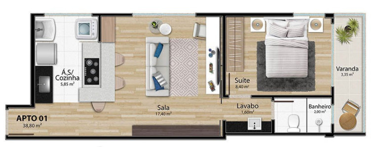 Imagem Imóvel com 1 Quarto à Venda, 42 m² em Mata Da Praia - Vitória Imagem Imóvel com 1 Quarto à Venda, 42 m² em Mata Da Praia - Vitória