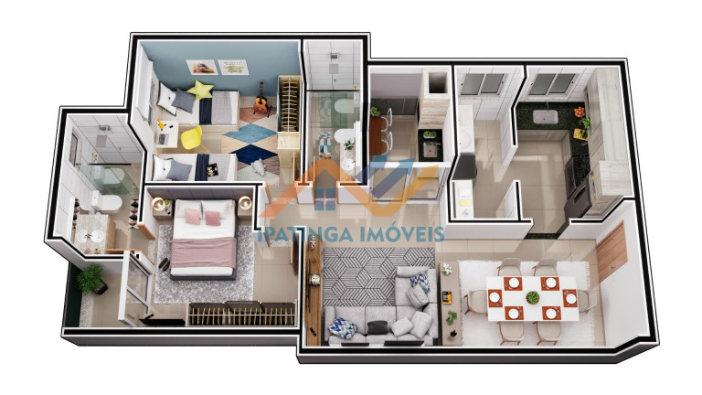 Imagem Apartamento com 2 Quartos à Venda, 68 m² em Veneza - Ipatinga