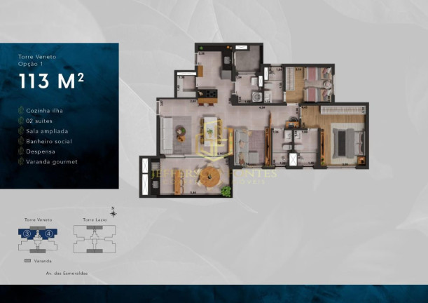 Imagem Apartamento com 3 Quartos à Venda, em Parque Das Esmeraldas - Marília Imagem Apartamento com 3 Quartos à Venda, em Parque Das Esmeraldas - Marília