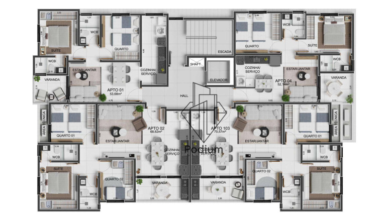 Imagem Apartamento com 2 Quartos à Venda, 53 m² em Intermares - Cabedelo
