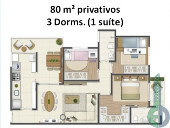 Imagem Apartamento com 3 Quartos à Venda, 80 m² em Santa Terezinha - Santo André Imagem Apartamento com 3 Quartos à Venda, 80 m² em Santa Terezinha - Santo André