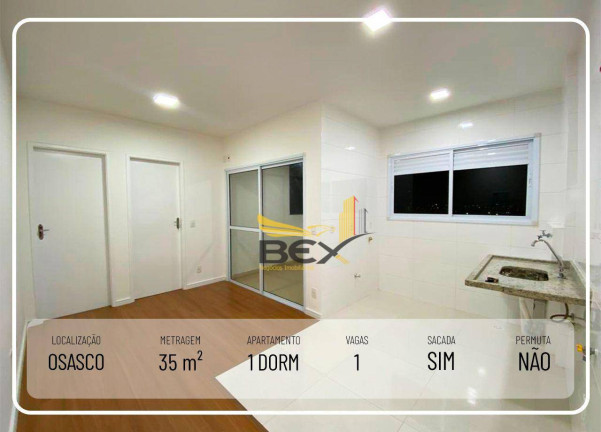 Imagem Apartamento com 1 Quarto à Venda, 35 m² em Vila Osasco - Osasco