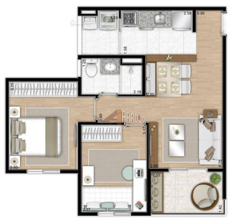 Imagem Apartamento com 2 Quartos à Venda, 49 m² em Vila Antonieta - São Paulo