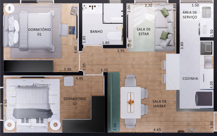 Imagem Apartamento com 1 Quarto à Venda, 45 m² em Jardim Colonial - Atibaia