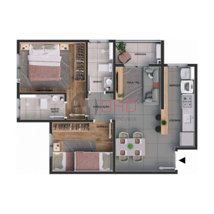 Imagem Apartamento com 2 Quartos à Venda, 43 m² em Vila Rica - Sorocaba