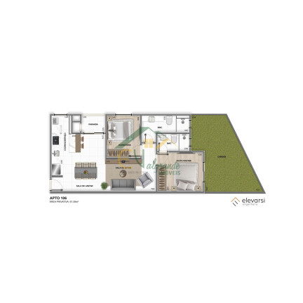 Imagem Apartamento com 2 Quartos à Venda, 61 m² em Weissópolis - Pinhais Imagem Apartamento com 2 Quartos à Venda, 61 m² em Weissópolis - Pinhais