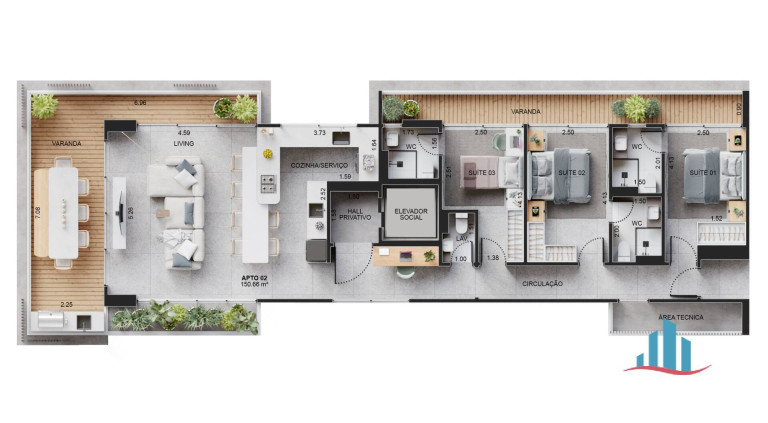 Imagem Apartamento com 3 Quartos à Venda, 150 m² em Boqueirão - Praia Grande