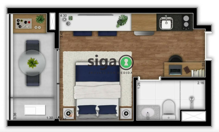 Imagem Apartamento com 1 Quarto à Venda, 24 m² em Alto Da Boa Vista - São Paulo Imagem Apartamento com 1 Quarto à Venda, 24 m² em Alto Da Boa Vista - São Paulo