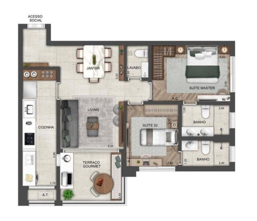 Imagem Apartamento com 2 Quartos à Venda, 80 m² em Brooklin Paulista - São Paulo