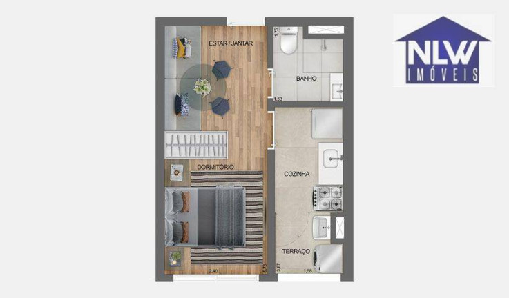 Apartamento com 1 Quarto à Venda, 27 m² em Vila Prudente - São Paulo