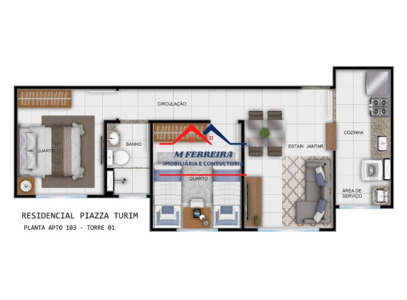 Imagem Apartamento com 2 Quartos à Venda, 46 m² em Glebas Califórnia - Piracicaba Imagem Apartamento com 2 Quartos à Venda, 46 m² em Glebas Califórnia - Piracicaba