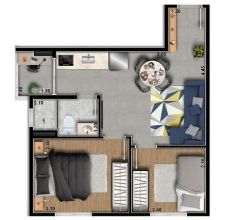 Imagem Apartamento com 2 Quartos à Venda, 44 m² em Vila Ema - São Paulo Imagem Apartamento com 2 Quartos à Venda, 44 m² em Vila Ema - São Paulo