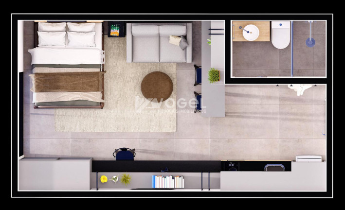 Imagem Apartamento com 1 Quarto à Venda, 24 m² em Vila Nova - Novo Hamburgo Imagem Apartamento com 1 Quarto à Venda, 24 m² em Vila Nova - Novo Hamburgo