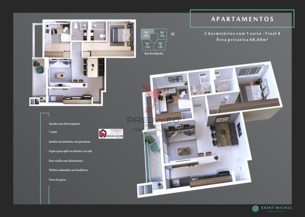 Imagem Apartamento com 2 Quartos à Venda, 77 m² em Kobrasol - São José Imagem Apartamento com 2 Quartos à Venda, 77 m² em Kobrasol - São José