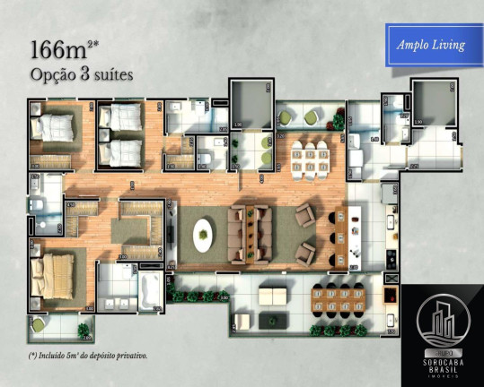 Imagem Apartamento com 4 Quartos à Venda, 166 m² em Jardim América - Sorocaba Imagem Apartamento com 4 Quartos à Venda, 166 m² em Jardim América - Sorocaba