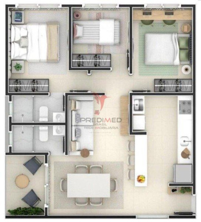 Imagem Apartamento com 2 Quartos à Venda, 54 m² em Portal Do Sol - João Pessoa