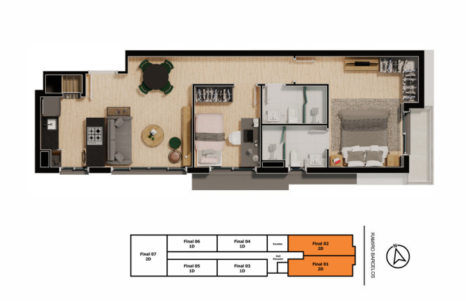 Imagem Apartamento com 2 Quartos à Venda, 66 m² em Bom Fim - Porto Alegre
