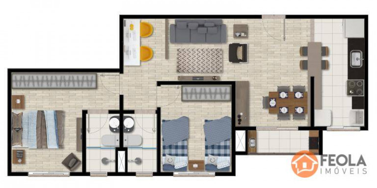 Imagem Apartamento com 2 Quartos à Venda, 55 m² em Loteamento Colina Santa Bárbara - Santa Bárbara D'oeste Imagem Apartamento com 2 Quartos à Venda, 55 m² em Loteamento Colina Santa Bárbara - Santa Bárbara D'oeste