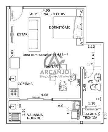 Imagem Apartamento com 1 Quarto à Venda, 36 m² em Pereque Açu - Ubatuba
