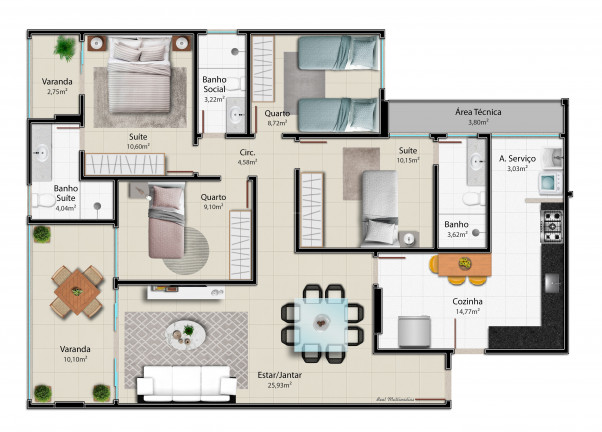 Imagem Imóvel com 4 Quartos à Venda, 124 m² em Praia Da Costa - Vila Velha